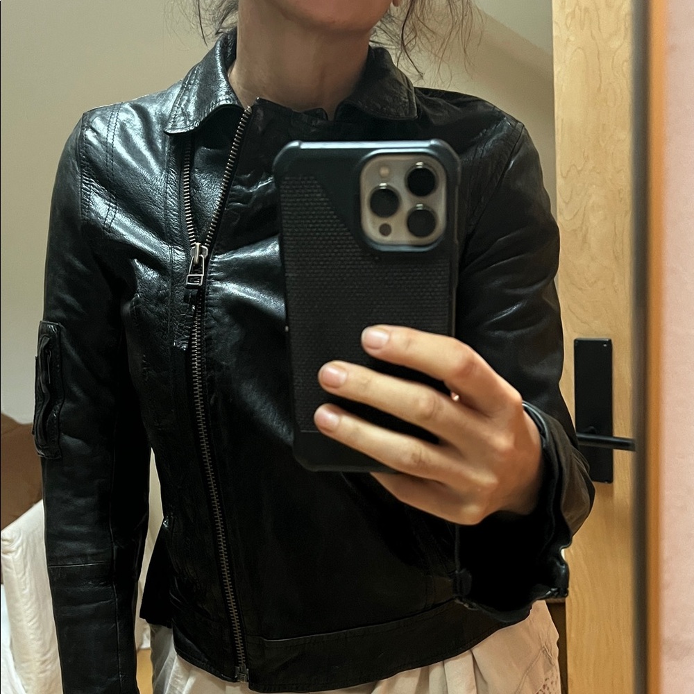 All Saints Black Leather Jacket